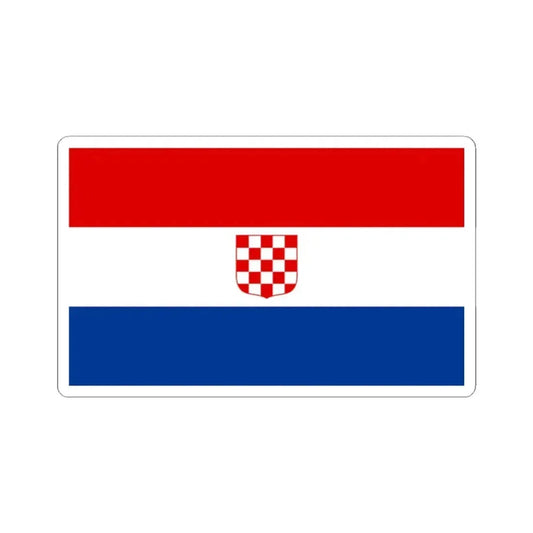 Flag of Croatia 1990 3-5 (Croatia) STICKER Vinyl Kiss-Cut Decal 2 Inch White - The Sticker Space