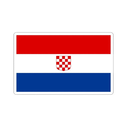 Flag of Croatia 1990 3-5 (Croatia) STICKER Vinyl Kiss-Cut Decal 3 Inch White - The Sticker Space
