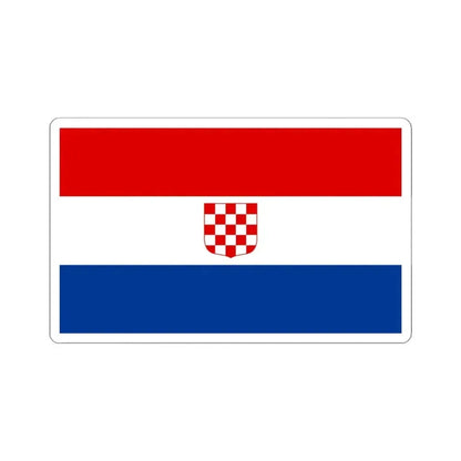 Flag of Croatia 1990 3-5 (Croatia) STICKER Vinyl Kiss-Cut Decal 4 Inch White - The Sticker Space