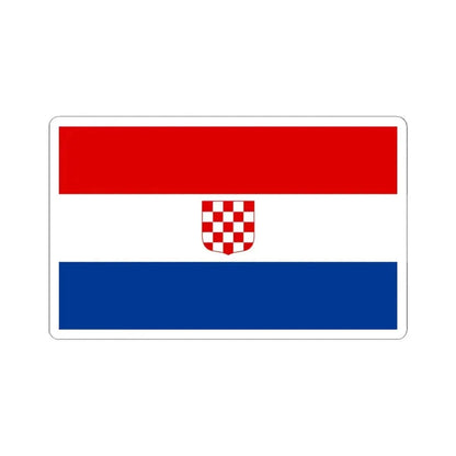 Flag of Croatia 1990 3-5 (Croatia) STICKER Vinyl Kiss-Cut Decal 6 Inch White - The Sticker Space