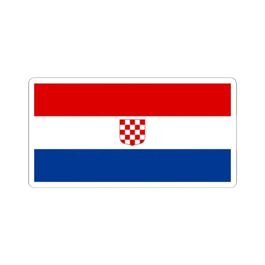 Flag of Croatia 1990 (Croatia) STICKER Vinyl Kiss-Cut Decal 2 Inch White - The Sticker Space