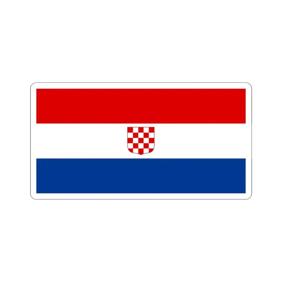 Flag of Croatia 1990 (Croatia) STICKER Vinyl Kiss-Cut Decal 3 Inch White - The Sticker Space