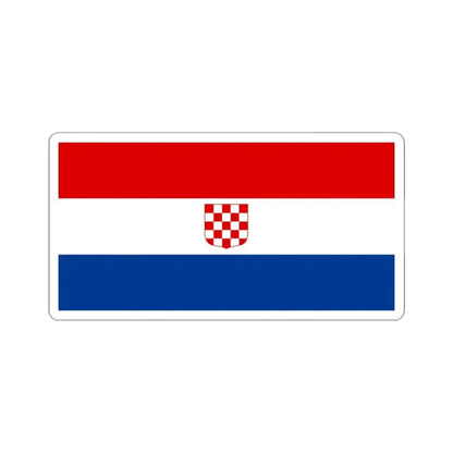 Flag of Croatia 1990 (Croatia) STICKER Vinyl Kiss-Cut Decal 3 Inch White - The Sticker Space