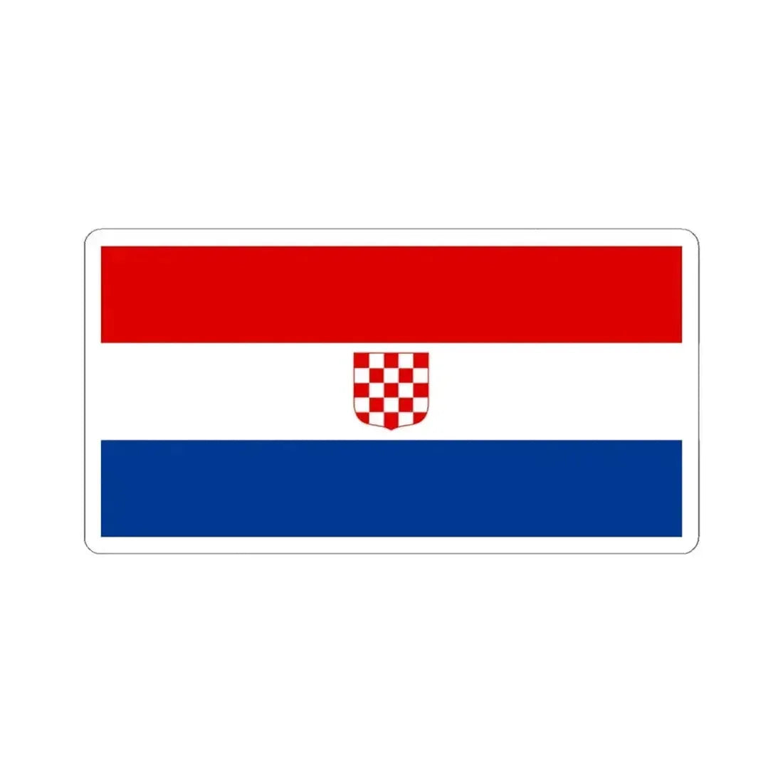 Flag of Croatia 1990 (Croatia) STICKER Vinyl Kiss-Cut Decal 4 Inch White - The Sticker Space