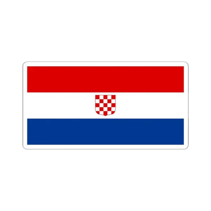 Flag of Croatia 1990 (Croatia) STICKER Vinyl Kiss-Cut Decal 4 Inch White - The Sticker Space