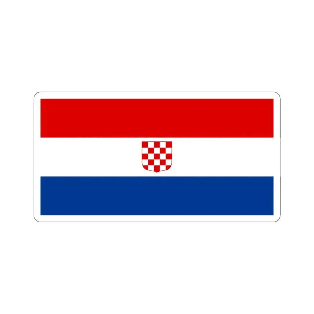Flag of Croatia 1990 (Croatia) STICKER Vinyl Kiss-Cut Decal 6 Inch White - The Sticker Space