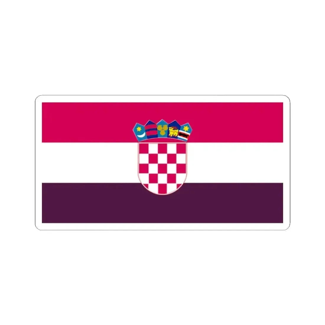 Flag of Croatia 1993 (Croatia) STICKER Vinyl Kiss-Cut Decal 2 Inch White - The Sticker Space