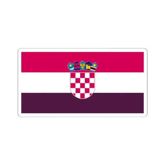 Flag of Croatia 1993 (Croatia) STICKER Vinyl Kiss-Cut Decal 2 Inch White - The Sticker Space
