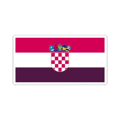 Flag of Croatia 1993 (Croatia) STICKER Vinyl Kiss-Cut Decal 3 Inch White - The Sticker Space