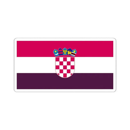 Flag of Croatia 1993 (Croatia) STICKER Vinyl Kiss-Cut Decal 4 Inch White - The Sticker Space