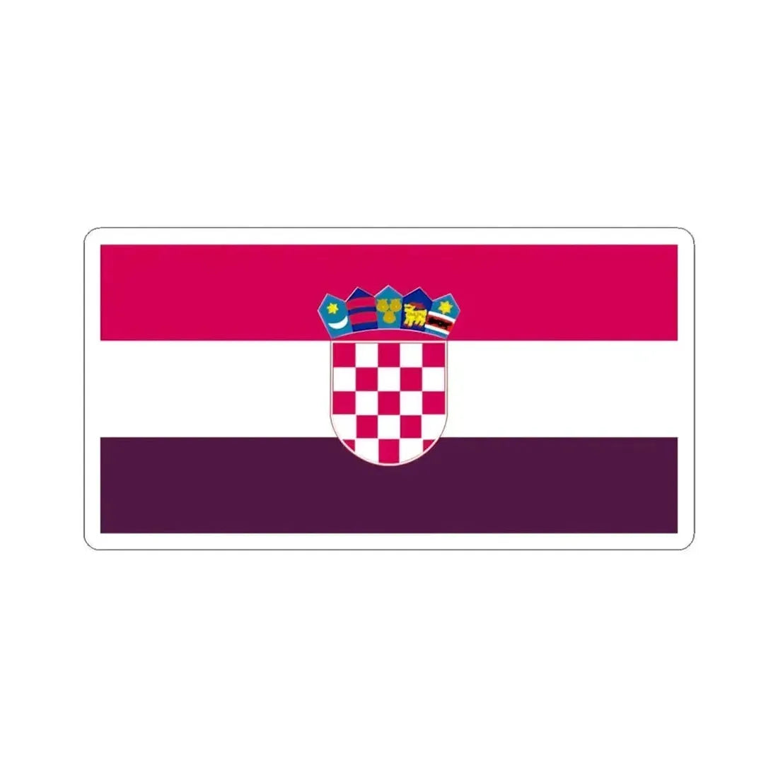 Flag of Croatia 1993 (Croatia) STICKER Vinyl Kiss-Cut Decal 6 Inch White - The Sticker Space