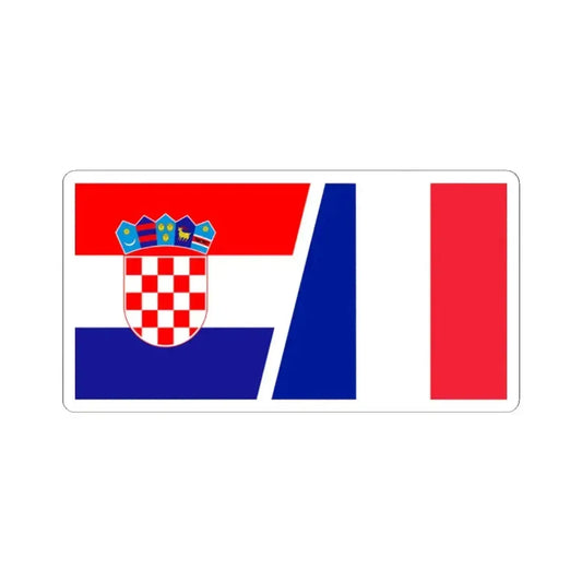 Flag of Croatia and France (Croatia) STICKER Vinyl Kiss-Cut Decal 2 Inch White - The Sticker Space
