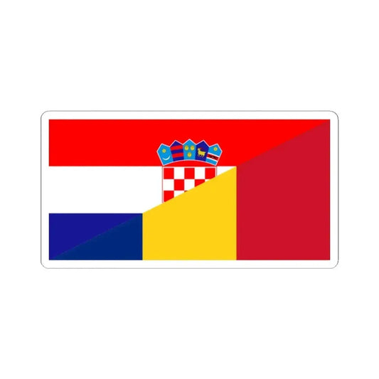 Flag of Croatia and Romania (Croatia) STICKER Vinyl Kiss-Cut Decal 2 Inch White - The Sticker Space