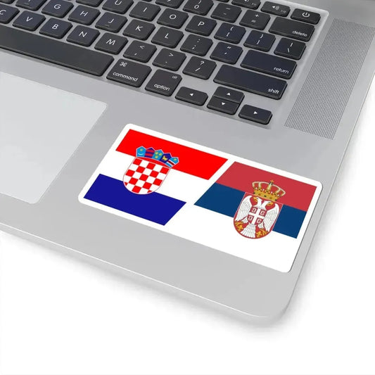 Flag of Croatia and Serbia (Croatia) STICKER Vinyl Kiss-Cut Decal - The Sticker Space