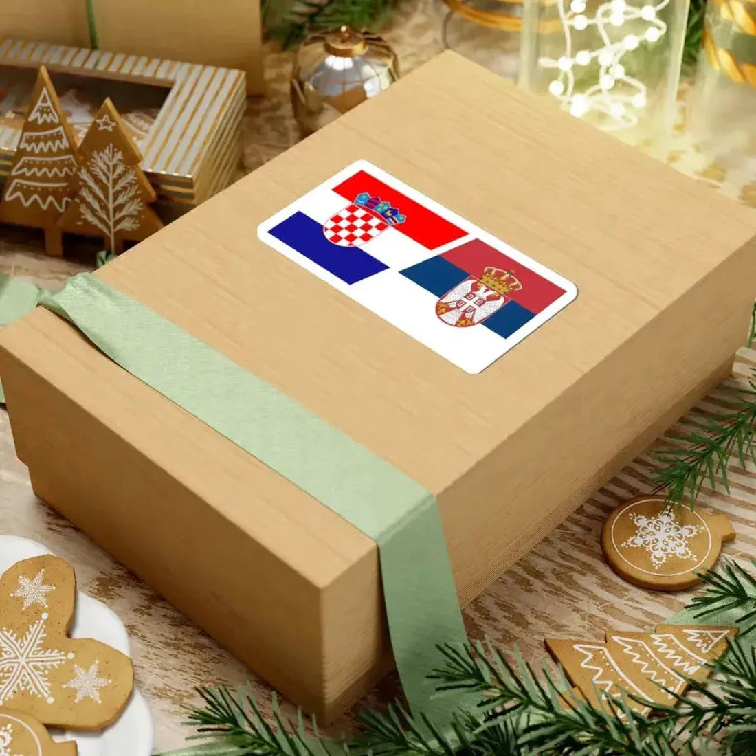 Flag of Croatia and Serbia (Croatia) STICKER Vinyl Kiss-Cut Decal - The Sticker Space