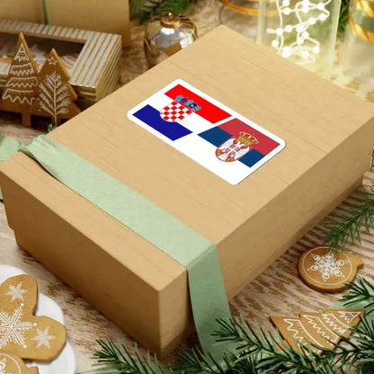 Flag of Croatia and Serbia (Croatia) STICKER Vinyl Kiss-Cut Decal - The Sticker Space