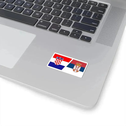 Flag of Croatia and Serbia (Croatia) STICKER Vinyl Kiss-Cut Decal - The Sticker Space