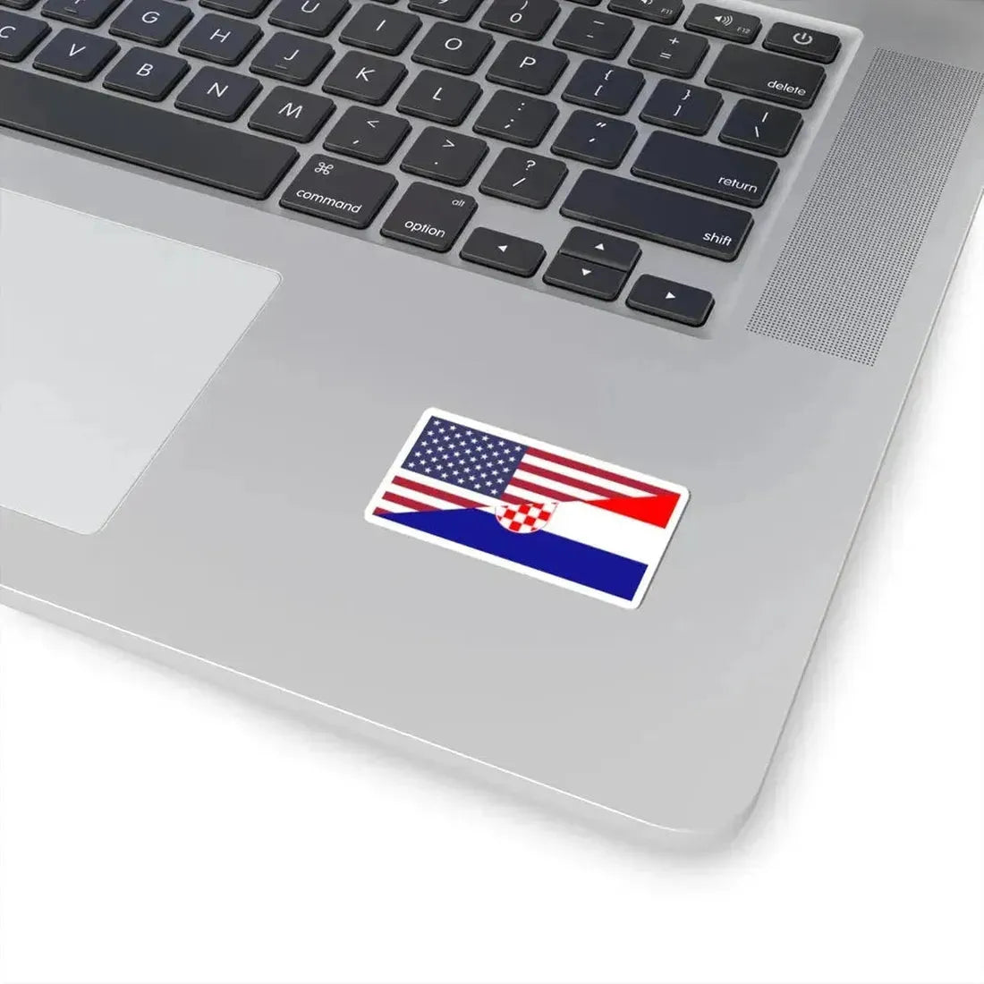 Flag of Croatia and the United States (Croatia) STICKER Vinyl Kiss-Cut Decal - The Sticker Space