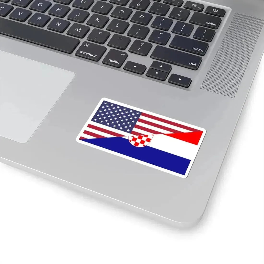Flag of Croatia and the United States (Croatia) STICKER Vinyl Kiss-Cut Decal - The Sticker Space