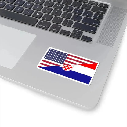 Flag of Croatia and the United States (Croatia) STICKER Vinyl Kiss-Cut Decal - The Sticker Space