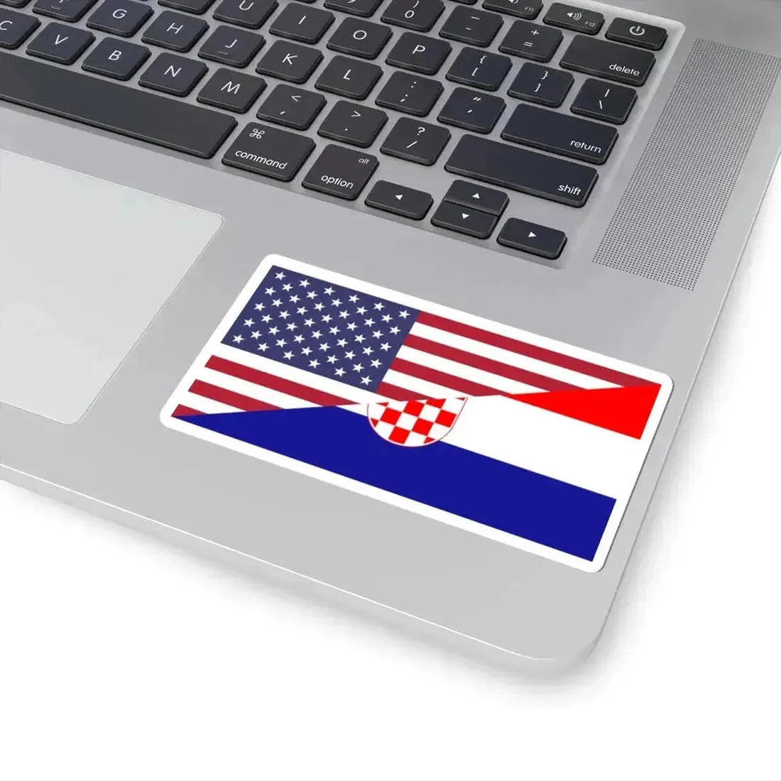 Flag of Croatia and the United States (Croatia) STICKER Vinyl Kiss-Cut Decal - The Sticker Space