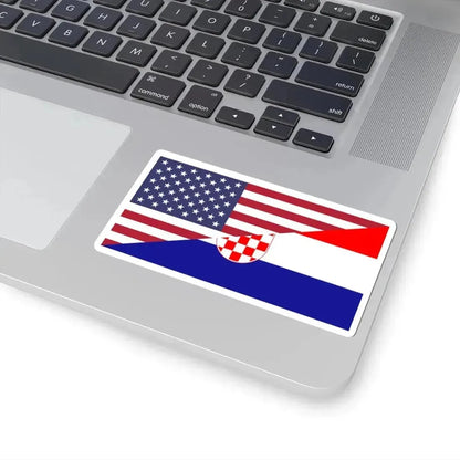 Flag of Croatia and the United States (Croatia) STICKER Vinyl Kiss-Cut Decal - The Sticker Space