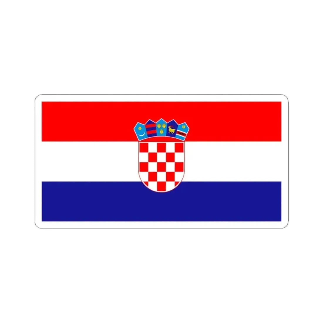 Flag of Croatia (Croatia) STICKER Vinyl Kiss-Cut Decal 3 Inch White - The Sticker Space