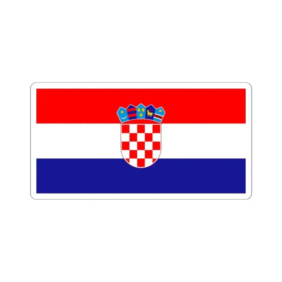 Flag of Croatia (Croatia) STICKER Vinyl Kiss-Cut Decal 4 Inch White - The Sticker Space