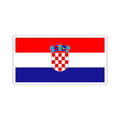 Flag of Croatia (Croatia) STICKER Vinyl Kiss-Cut Decal 4 Inch White - The Sticker Space