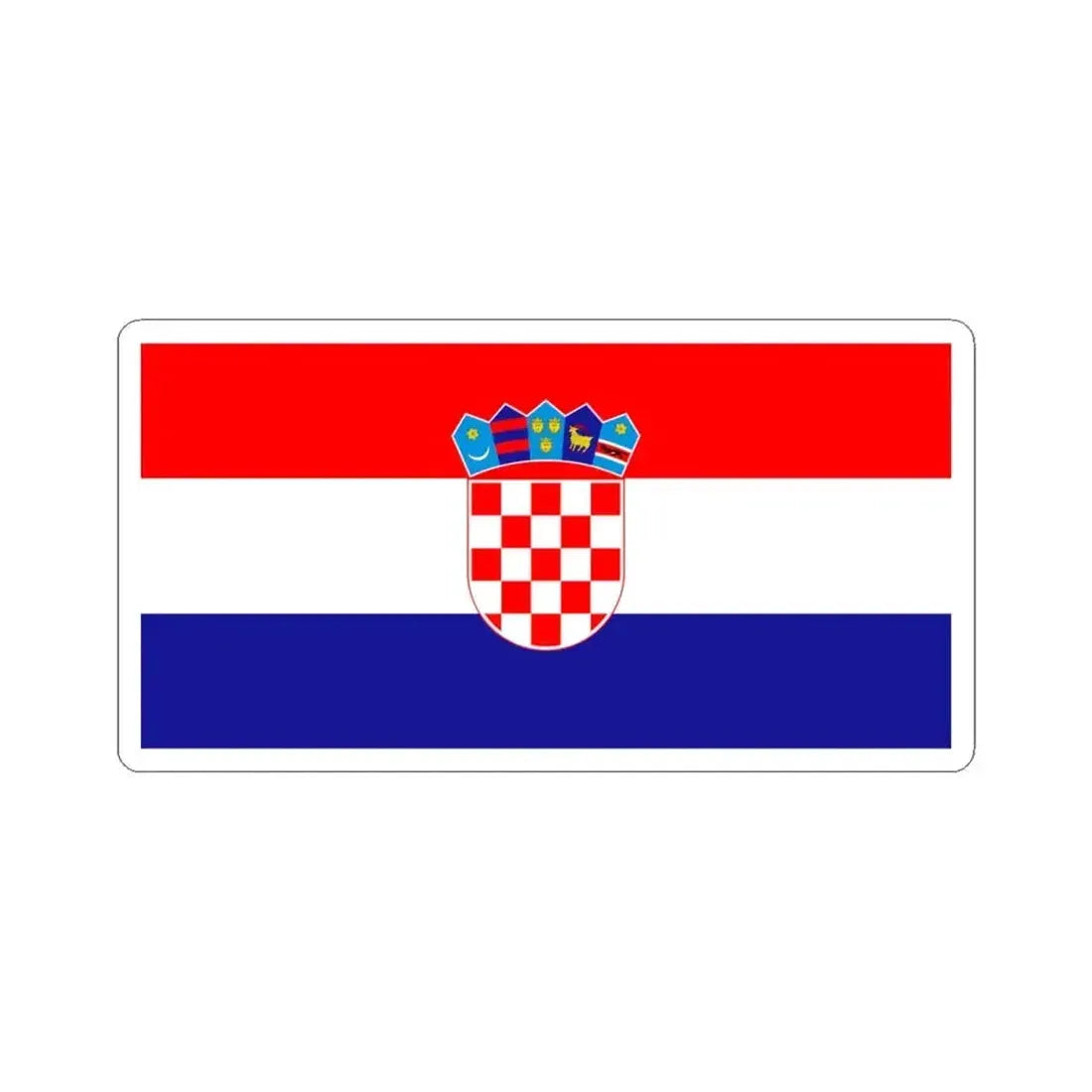 Flag of Croatia (Croatia) STICKER Vinyl Kiss-Cut Decal 6 Inch White - The Sticker Space