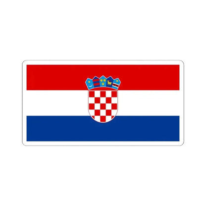 Flag of Croatia pre-1991 Colors (Croatia) STICKER Vinyl Kiss-Cut Decal 4 Inch White - The Sticker Space