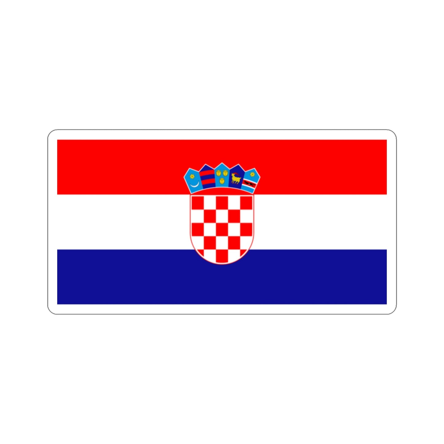 Flag of Croatia STICKER Vinyl Die-Cut Decal-2 Inch-The Sticker Space