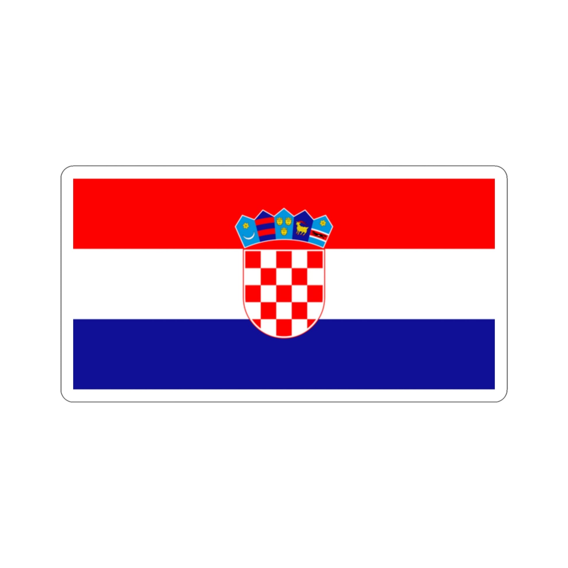 Flag of Croatia STICKER Vinyl Die-Cut Decal-2 Inch-The Sticker Space