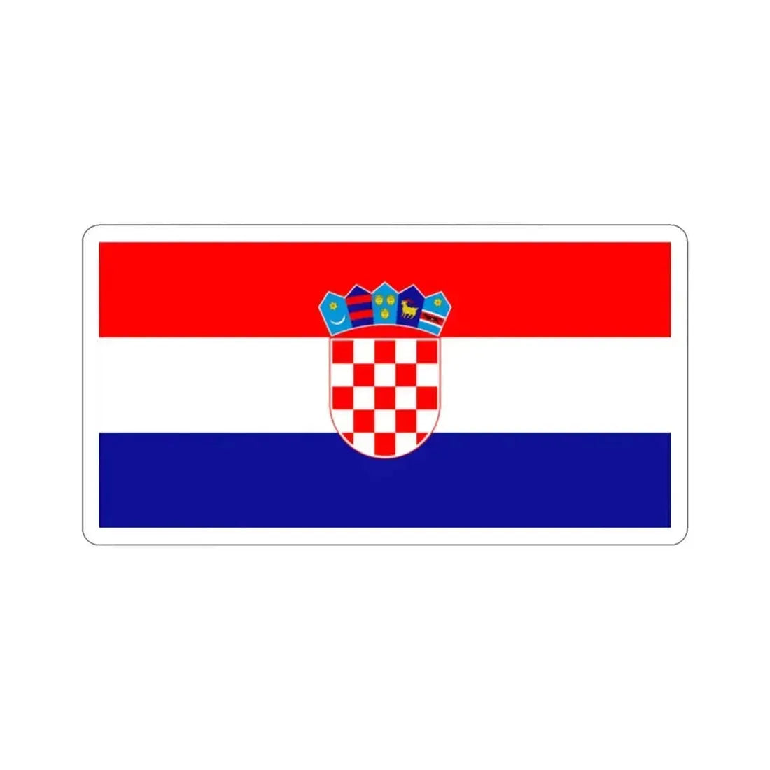 Flag of Croatia STICKER Vinyl Die-Cut Decal 2 Inch - The Sticker Space