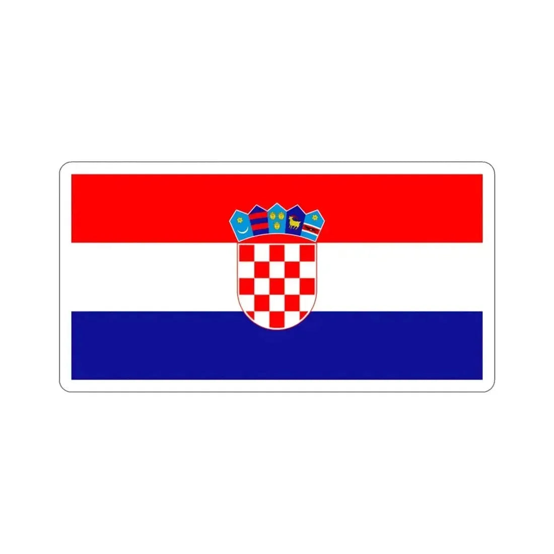 Flag of Croatia STICKER Vinyl Die-Cut Decal 3 Inch - The Sticker Space