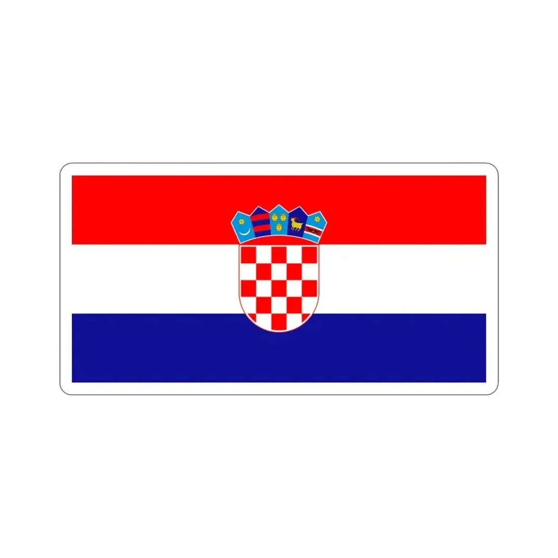 Flag of Croatia STICKER Vinyl Die-Cut Decal 3 Inch - The Sticker Space