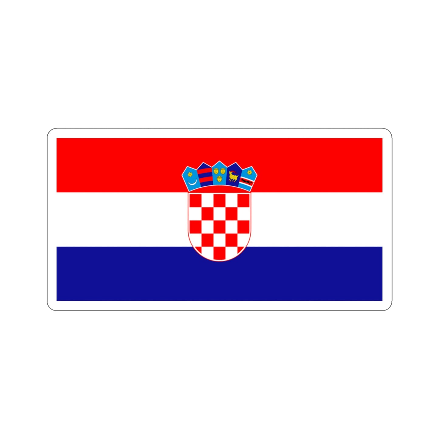 Flag of Croatia STICKER Vinyl Die-Cut Decal-3 Inch-The Sticker Space