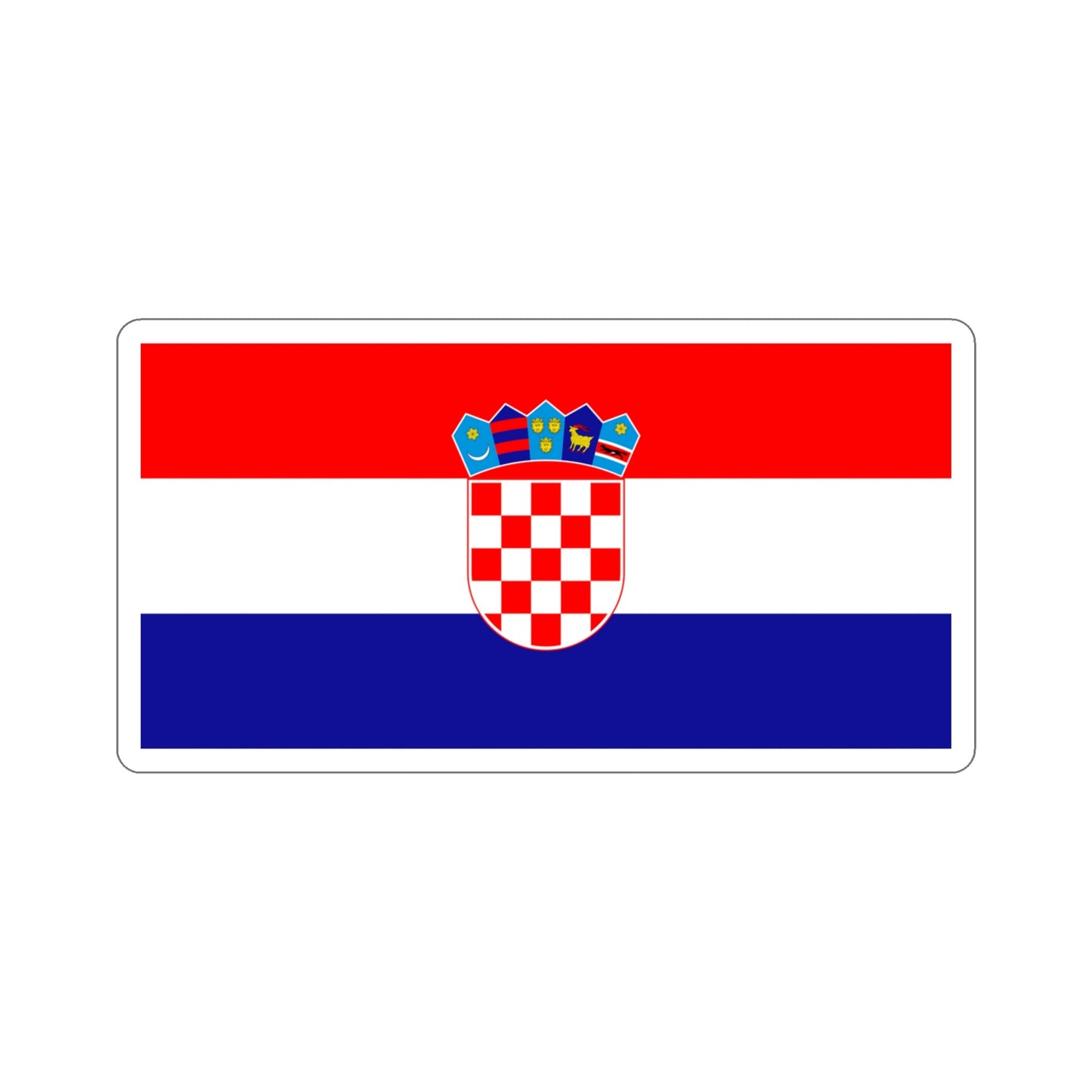 Flag of Croatia STICKER Vinyl Die-Cut Decal-4 Inch-The Sticker Space