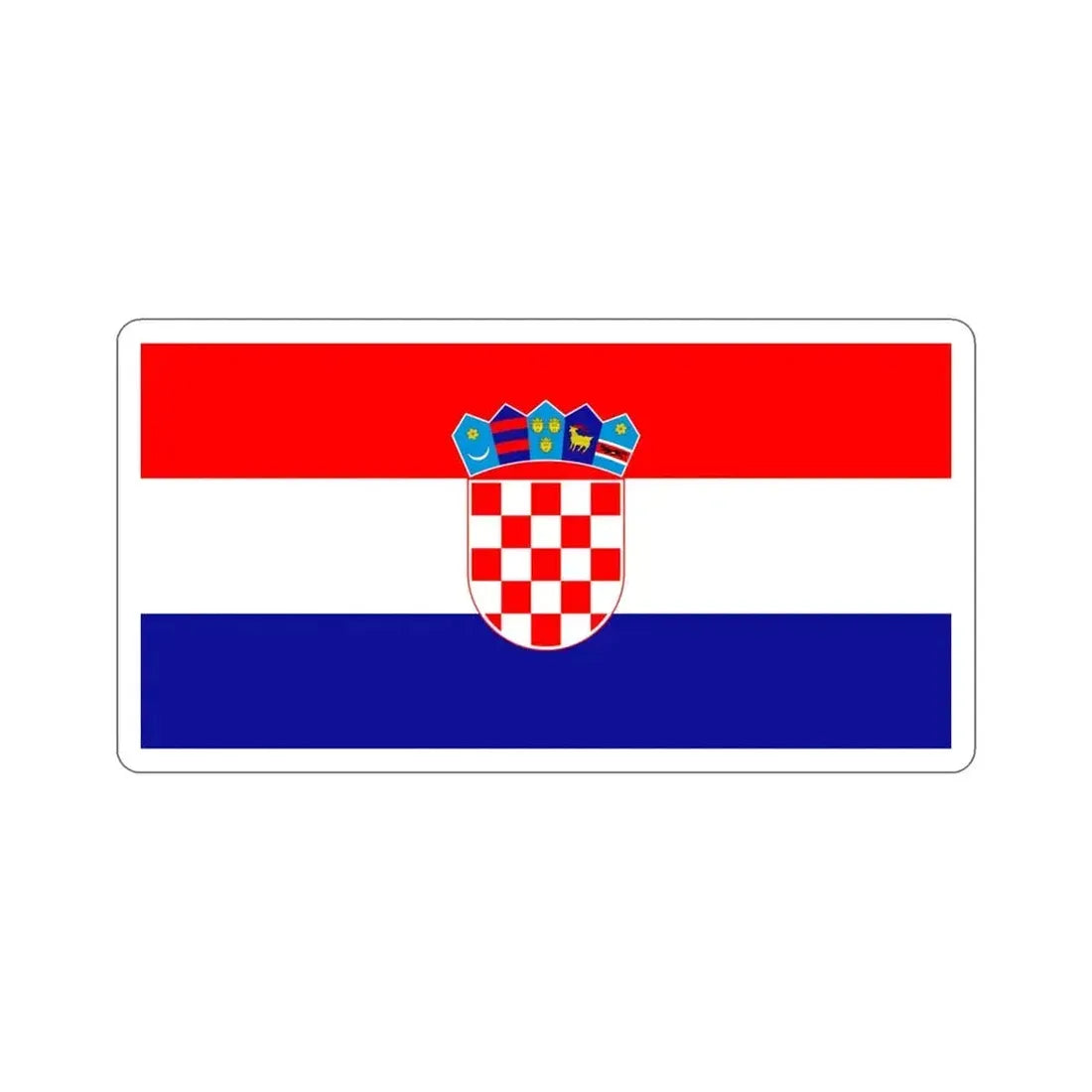 Flag of Croatia STICKER Vinyl Die-Cut Decal 4 Inch - The Sticker Space
