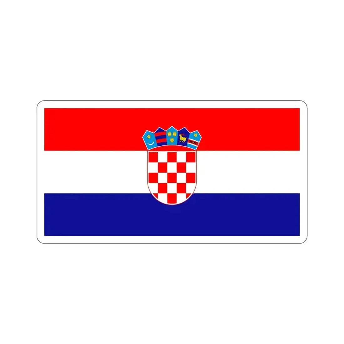 Flag of Croatia STICKER Vinyl Die-Cut Decal 5 Inch - The Sticker Space