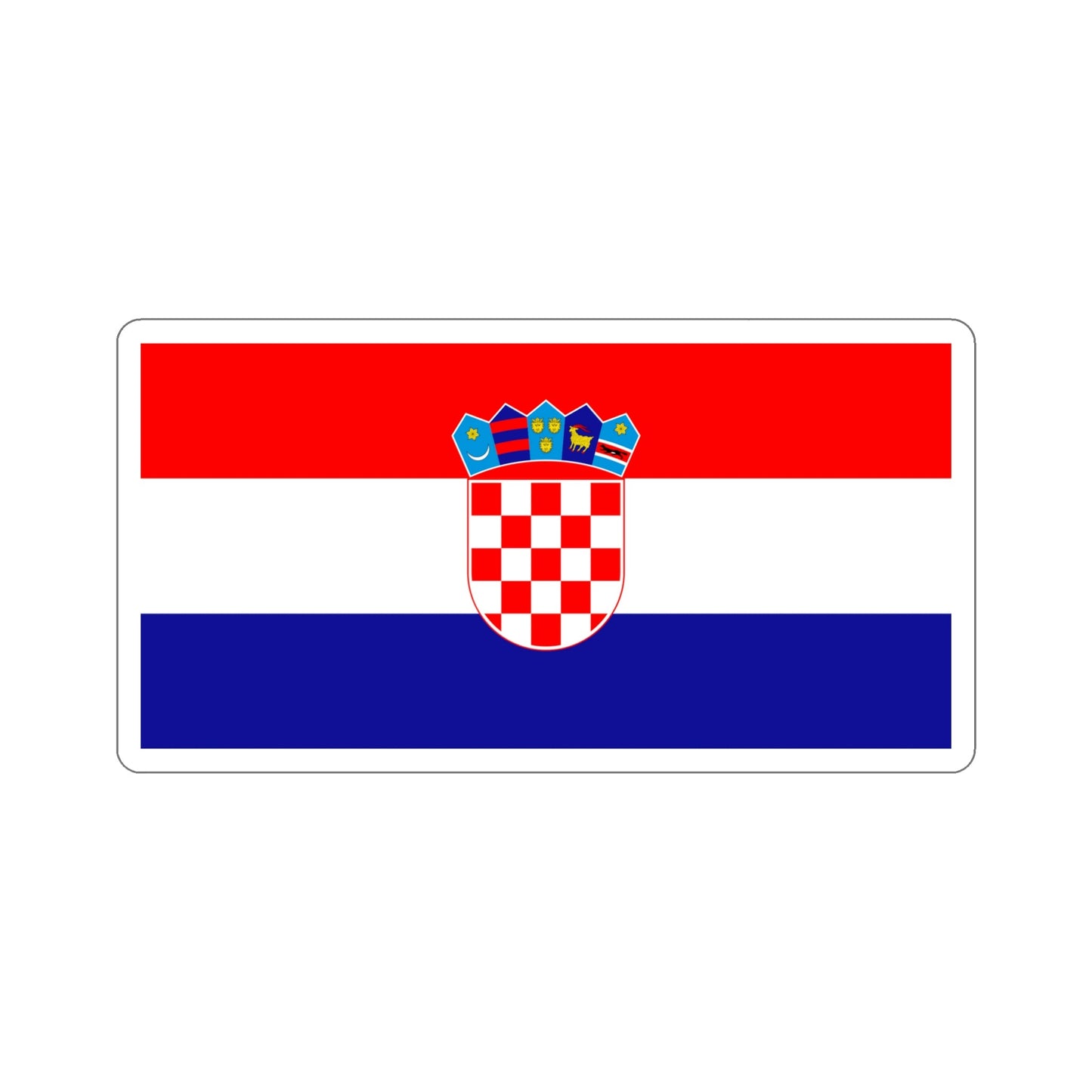 Flag of Croatia STICKER Vinyl Die-Cut Decal-6 Inch-The Sticker Space