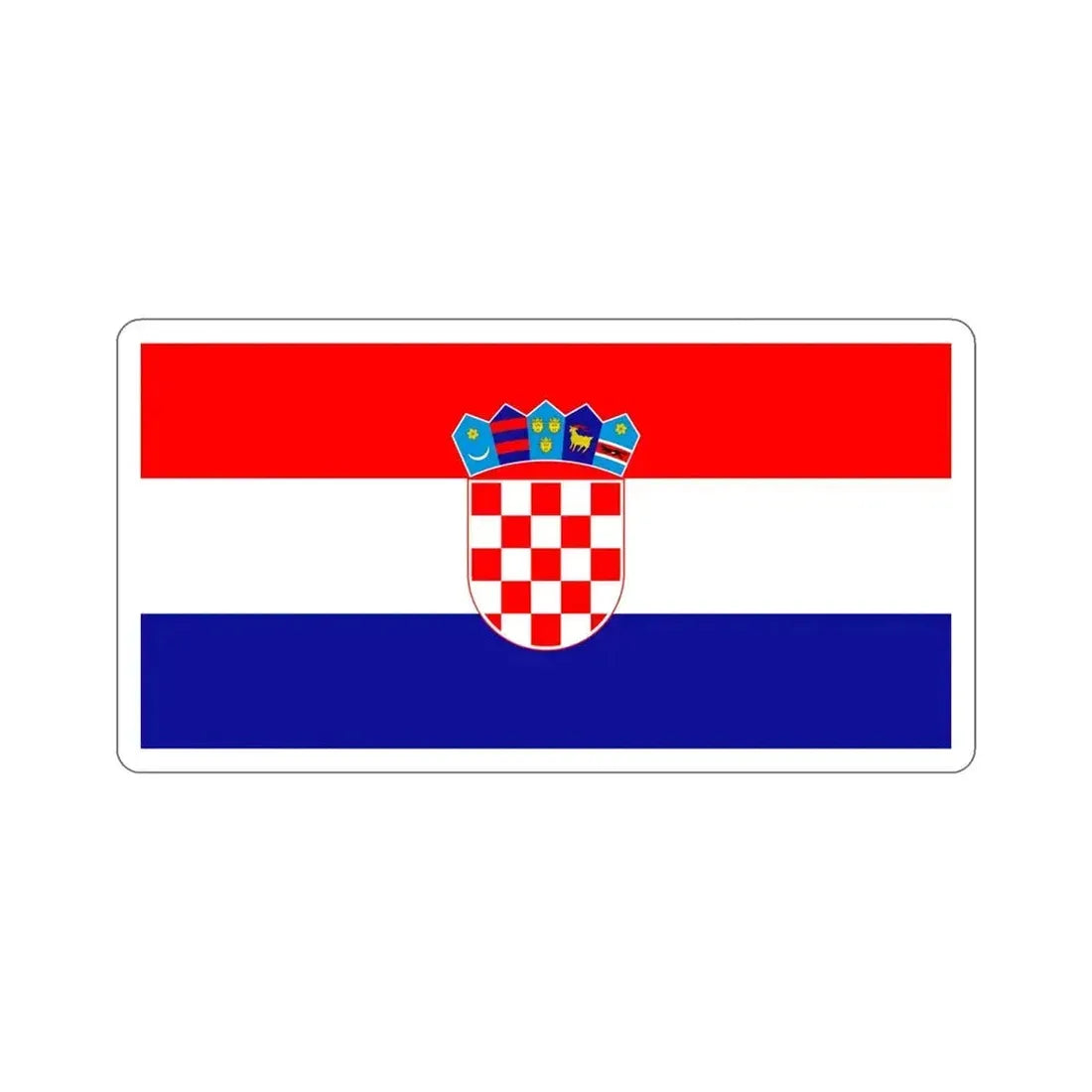 Flag of Croatia STICKER Vinyl Die-Cut Decal 6 Inch - The Sticker Space