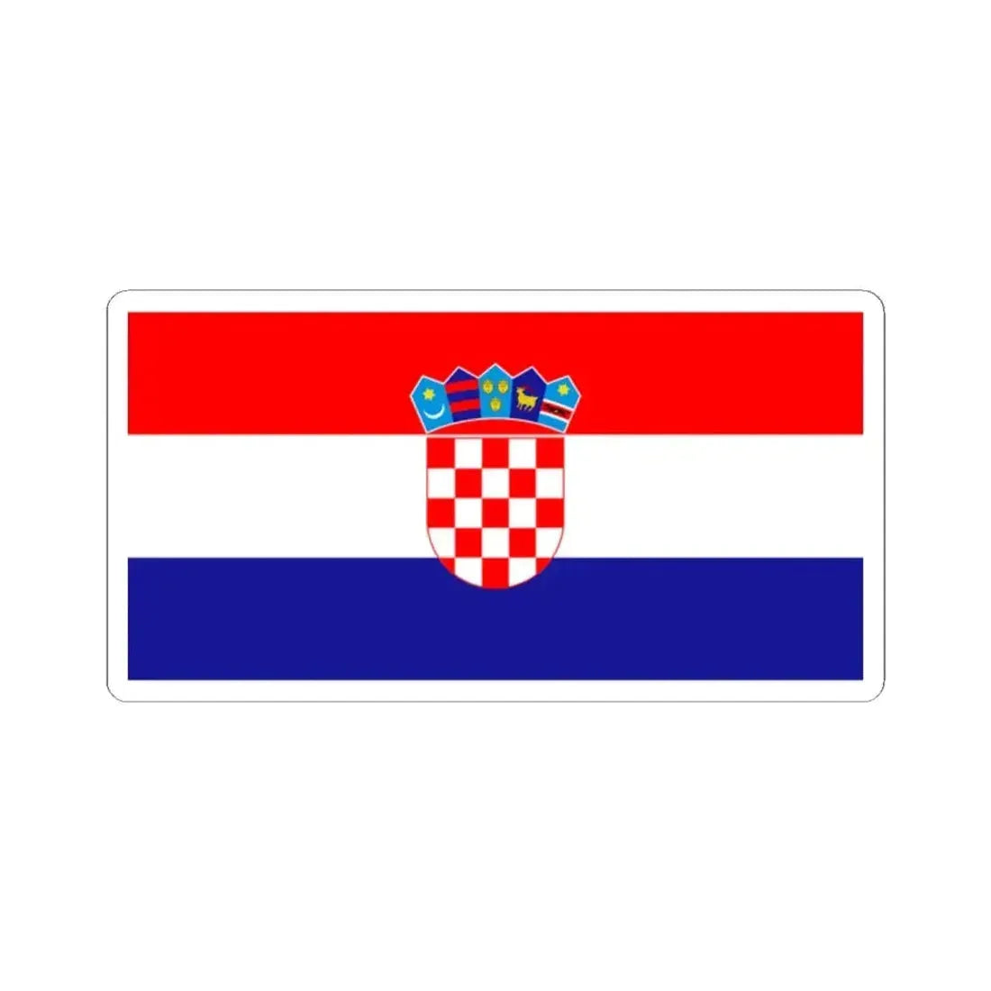 Flag of Croatia variant (Croatia) STICKER Vinyl Kiss-Cut Decal 2 Inch White - The Sticker Space