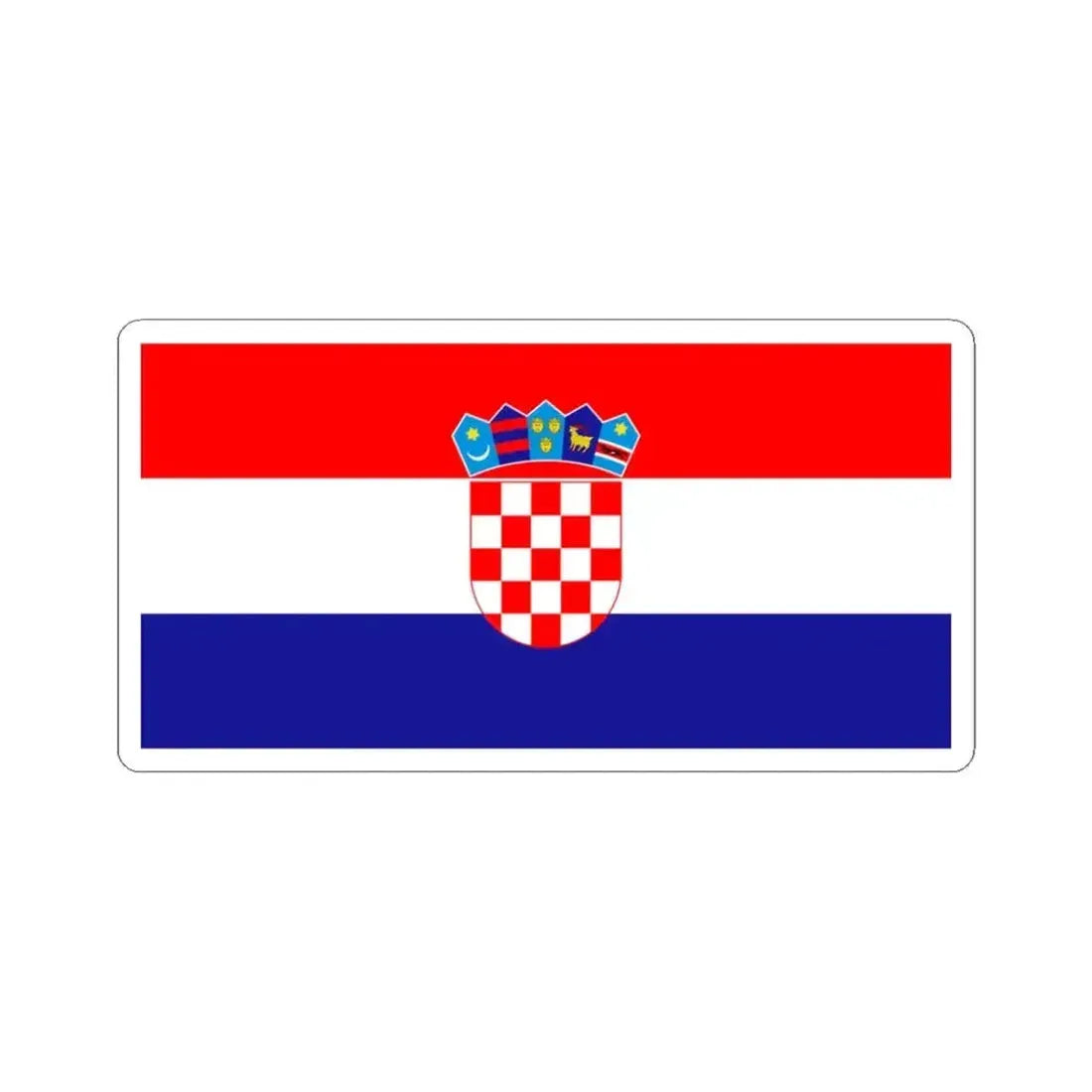 Flag of Croatia variant (Croatia) STICKER Vinyl Kiss-Cut Decal 3 Inch White - The Sticker Space