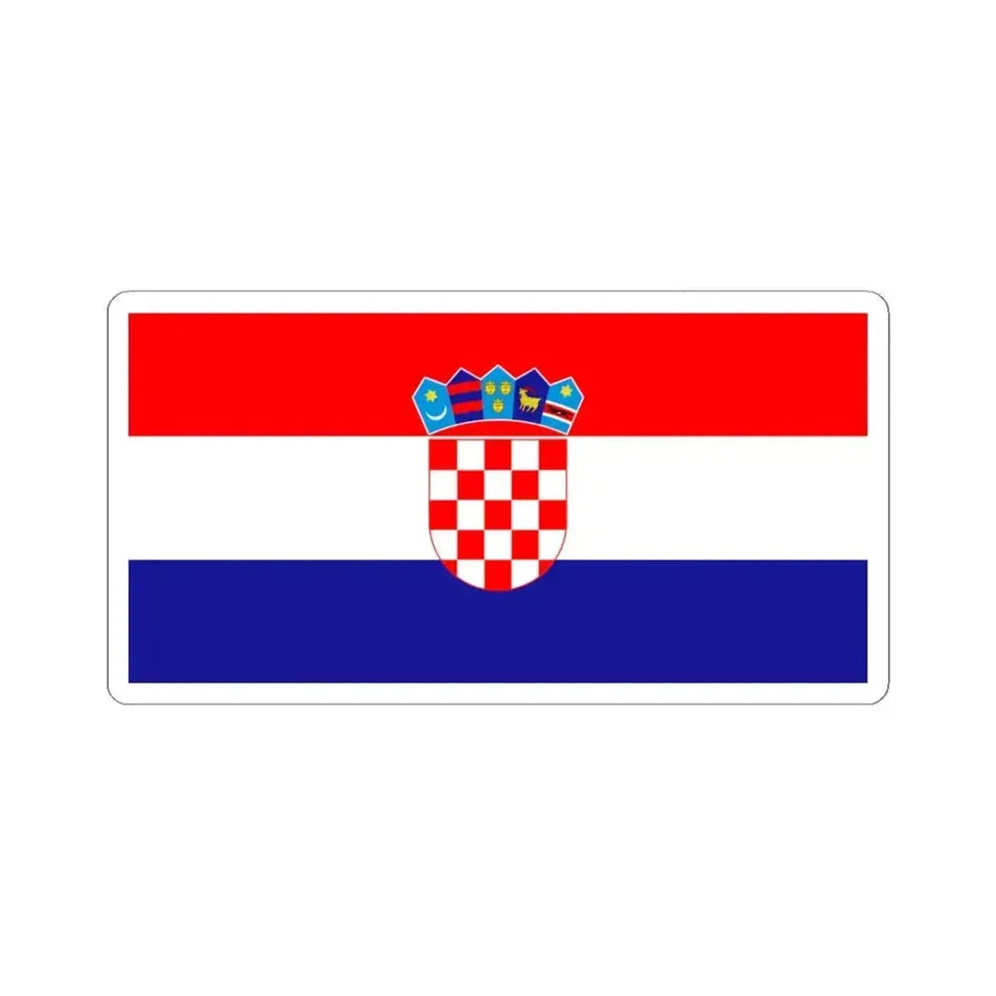Flag of Croatia variant (Croatia) STICKER Vinyl Kiss-Cut Decal 4 Inch White - The Sticker Space