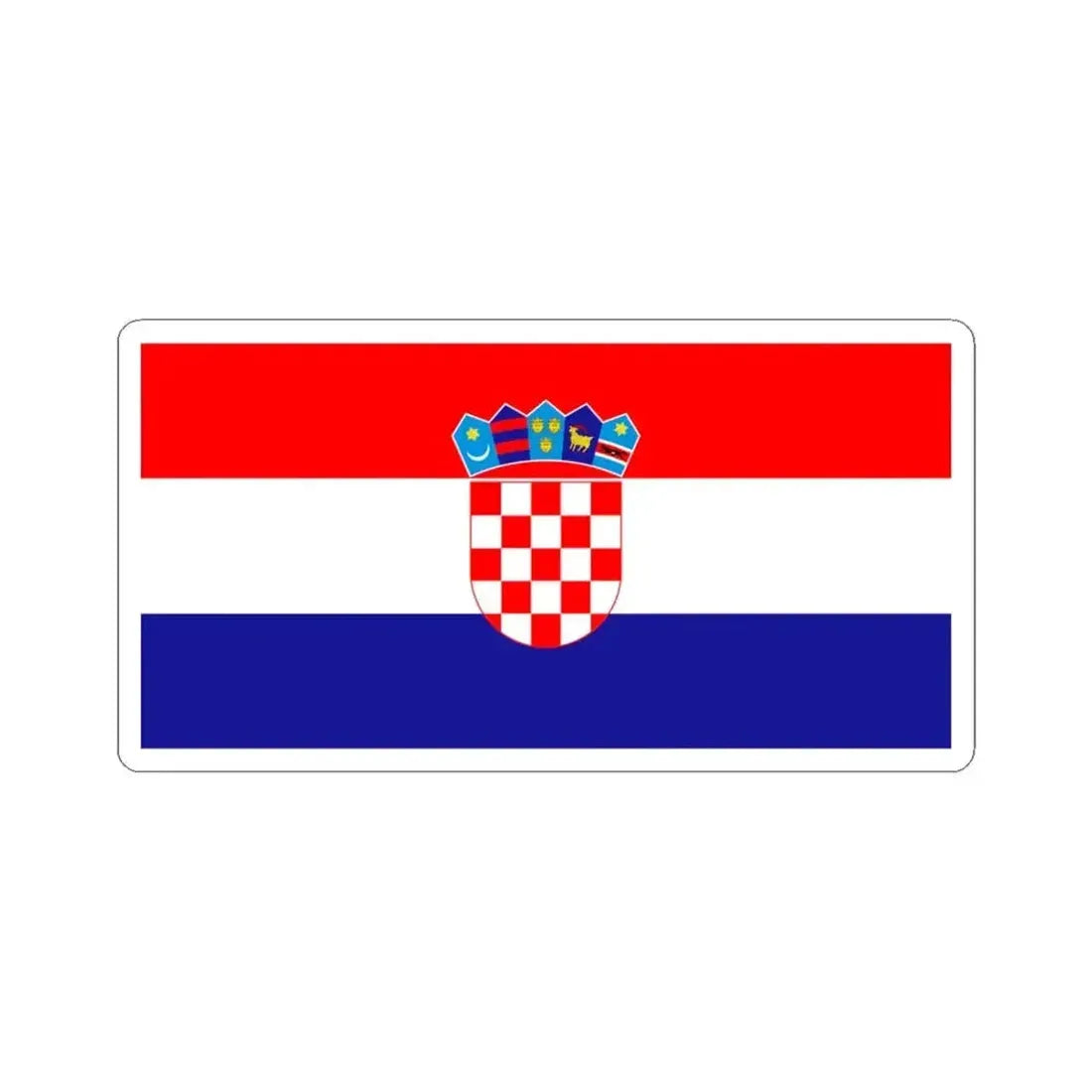 Flag of Croatia variant (Croatia) STICKER Vinyl Kiss-Cut Decal 6 Inch White - The Sticker Space