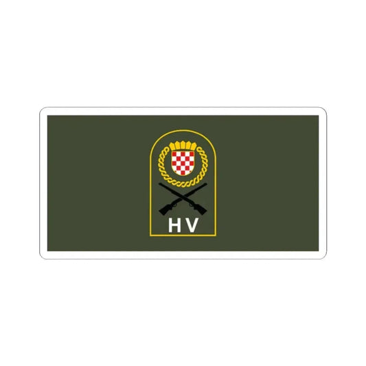Flag of Croatian Army (Croatia) STICKER Vinyl Kiss-Cut Decal 2 Inch White - The Sticker Space