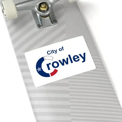 Flag of Crowley Texas (United States) STICKER Vinyl Kiss-Cut Decal - The Sticker Space