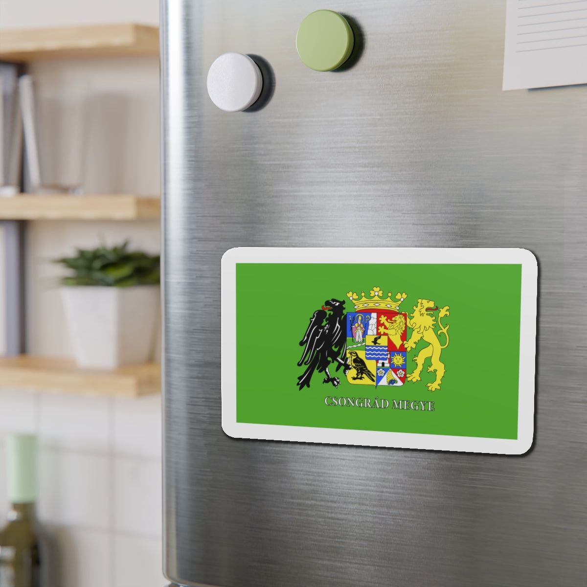 Flag of Csongrád County Hungary - Die-Cut Magnet-The Sticker Space