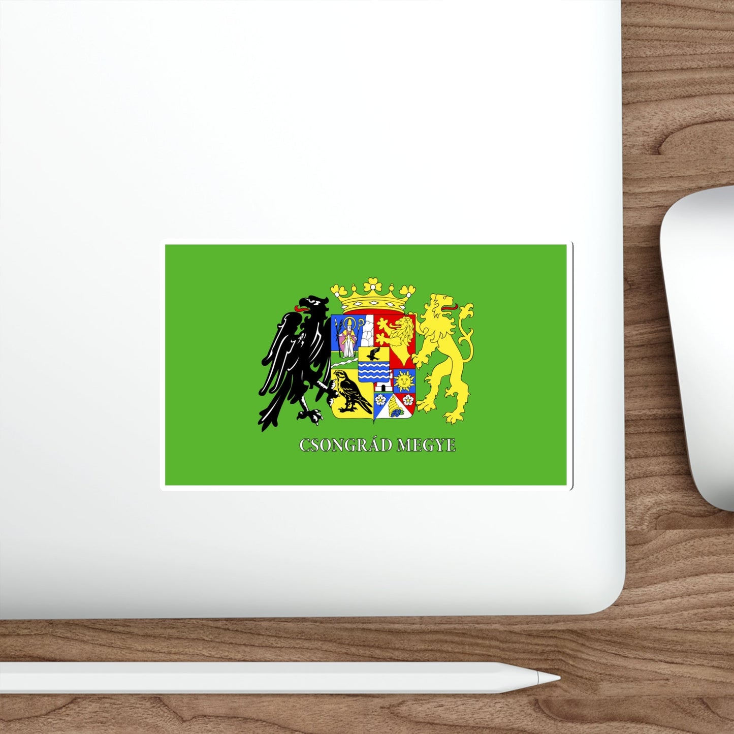 Flag of Csongrád County Hungary STICKER Vinyl Die-Cut Decal-The Sticker Space